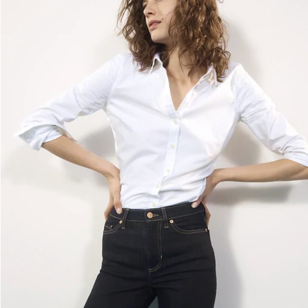 Banana Republic White Riley Button Down Shirt